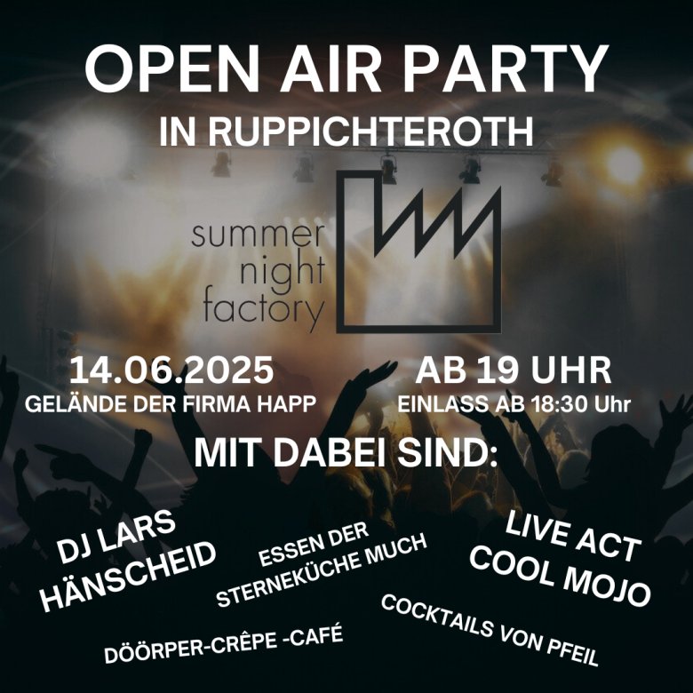 SNF OPEN AIR PARTY 2025 - OPEN AIR WERBUNG NEU SNF OPEN AIR PARTY 2025 - OPEN AIR WERBUNG NEU